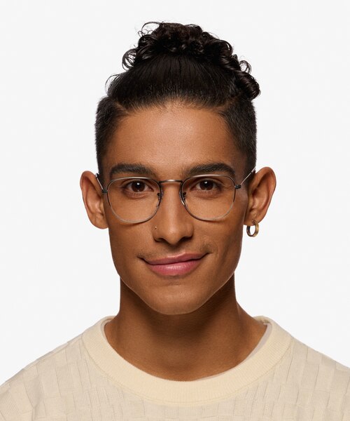 Ray-Ban RB3857V Frank Antique Gunmetal MetalEyeglass Frames for Men from EyeBuyDirect