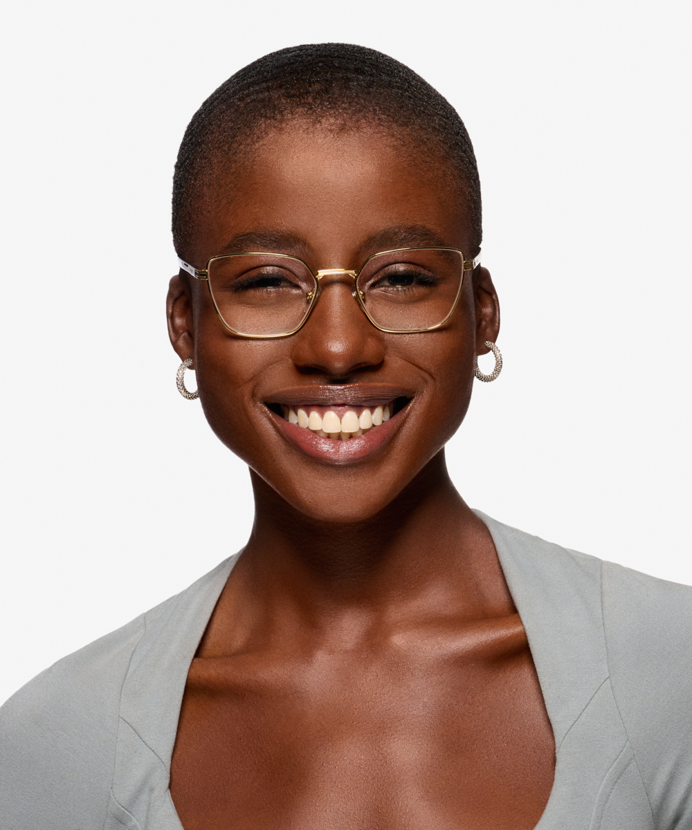 Vogue Eyewear VO4244 Rectangle Gold Frame Glasses For Women