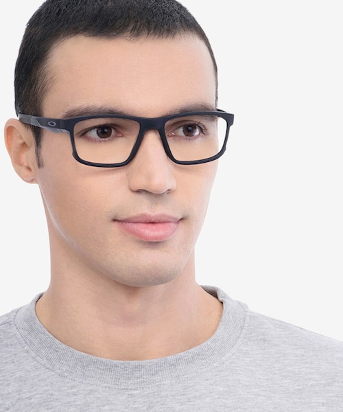 Oakley Hyperlink Satin Black PlasticEyeglass Frames for Men from EyeBuyDirect