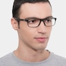Oakley Plank 2.0 Polished Gray Smoke PlasticEyeglass Frames for Men from EyeBuyDirect
