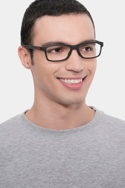 Oakley Chamfer MNP Black PlasticEyeglass Frames for Men from EyeBuyDirect
