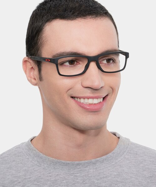 Oakley Chamfer MNP Black PlasticEyeglass Frames for Men from EyeBuyDirect