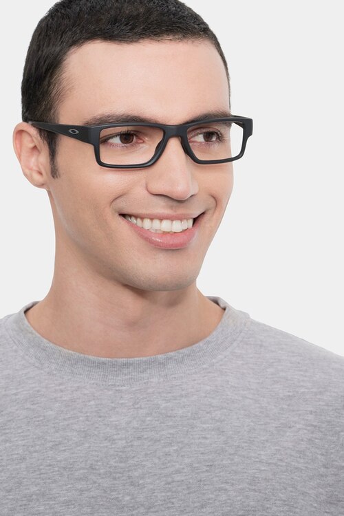 Oakley Airdrop Mnp Satin Black PlasticEyeglass Frames for Men from EyeBuyDirect