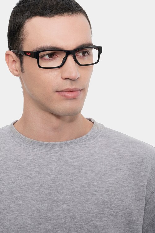 Oakley Airdrop Mnp Polished Black PlasticEyeglass Frames for Men from EyeBuyDirect