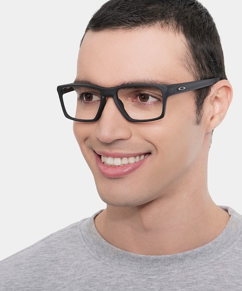 Oakley Litebeam Satin Black PlasticEyeglass Frames for Men from EyeBuyDirect