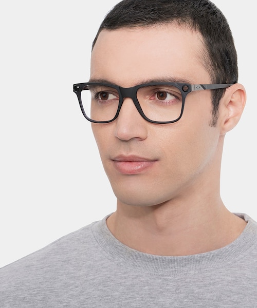 Oakley Apparition Satin Gray Smoke PlasticEyeglass Frames for Men from EyeBuyDirect
