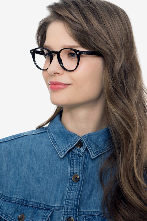 Ray-Ban RB2180V Black AcetateEyeglass Frames for Women from EyeBuyDirect