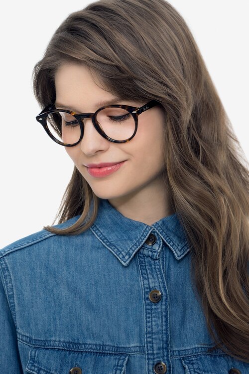 Ray-Ban RB2180V Écailles AcétateMontures de lunettes de vue pour Femmes d'EyeBuyDirect