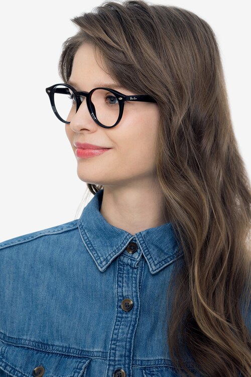 Ray-Ban RB2180V Black AcetateEyeglass Frames for Women from EyeBuyDirect