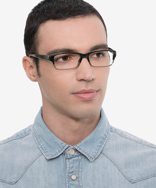 Ray-Ban RB5169 Black & Gray AcetateEyeglass Frames for Men from EyeBuyDirect