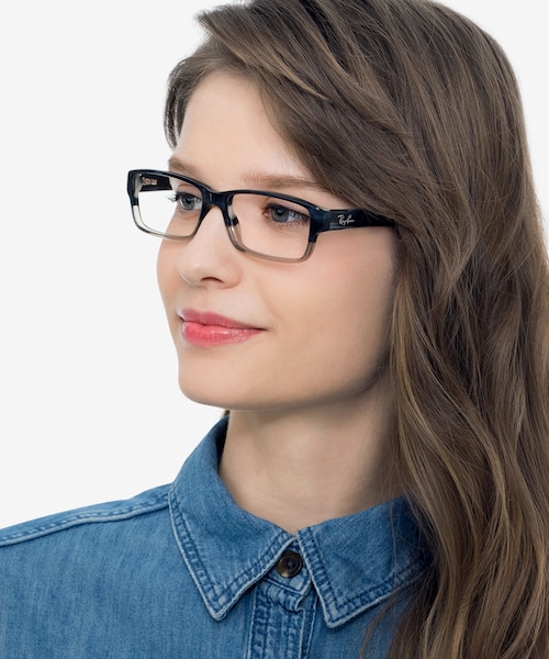 Ray-Ban RB5169 Black & Gray AcetateEyeglass Frames for Women from EyeBuyDirect