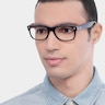 Ray-Ban RB5184 Wayfarer Black & Red AcetateEyeglass Frames for Men from EyeBuyDirect