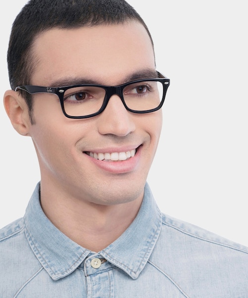 Ray-Ban RB5228 Black AcetateEyeglass Frames for Men from EyeBuyDirect