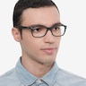 Ray-Ban RB5228 Black & Gray AcetateEyeglass Frames for Men from EyeBuyDirect