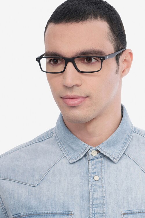 Ray-Ban RB5277 Matte Black AcetateEyeglass Frames for Men from EyeBuyDirect