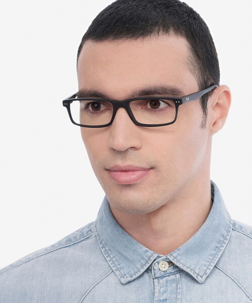 Ray-Ban RB5277 Matte Black AcetateEyeglass Frames for Men from EyeBuyDirect