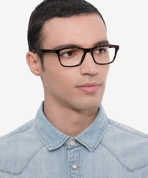 Ray-Ban RB5279 Tortoise AcetateEyeglass Frames for Men from EyeBuyDirect
