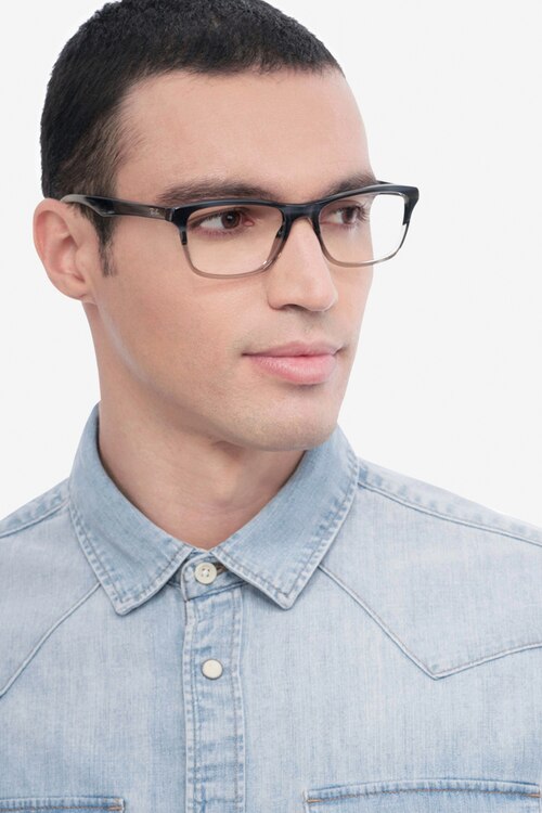 Ray-Ban RB5279 Black & Gray AcetateEyeglass Frames for Men from EyeBuyDirect