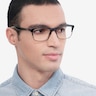 Ray-Ban RB5279 Black & Gray AcetateEyeglass Frames for Men from EyeBuyDirect