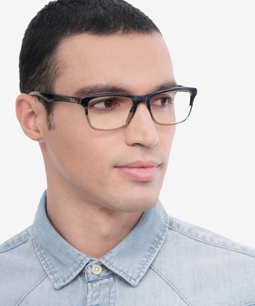 Ray-Ban RB5279 Black & Gray AcetateEyeglass Frames for Men from EyeBuyDirect