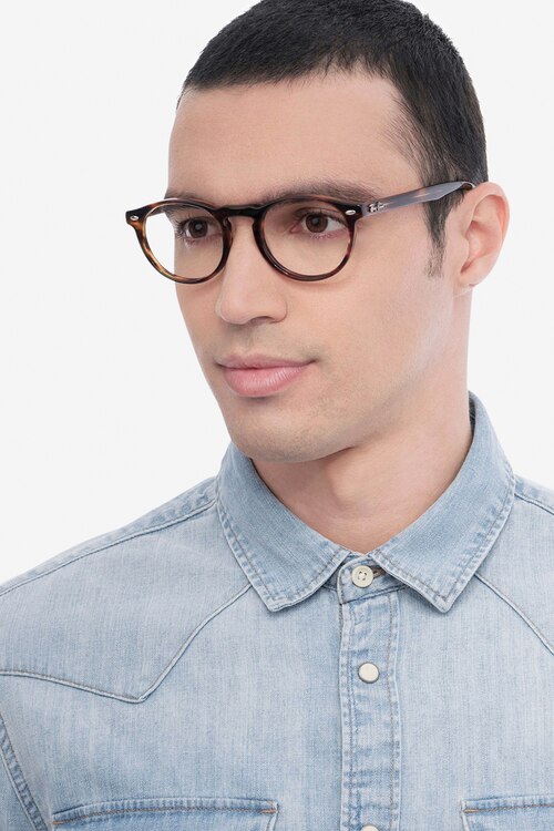 Ray-Ban RB5283 Warm Tortoise AcetateEyeglass Frames for Men from EyeBuyDirect