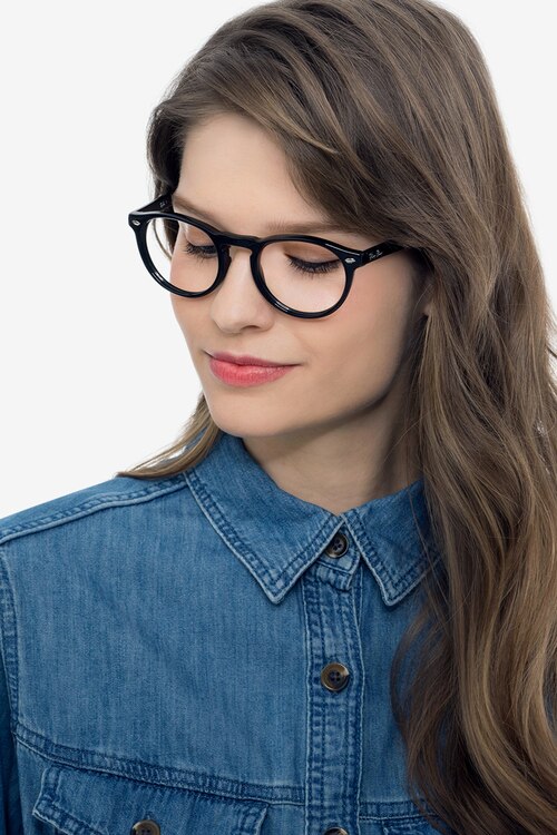 Ray-Ban RB5283 Black AcetateEyeglass Frames for Women from EyeBuyDirect