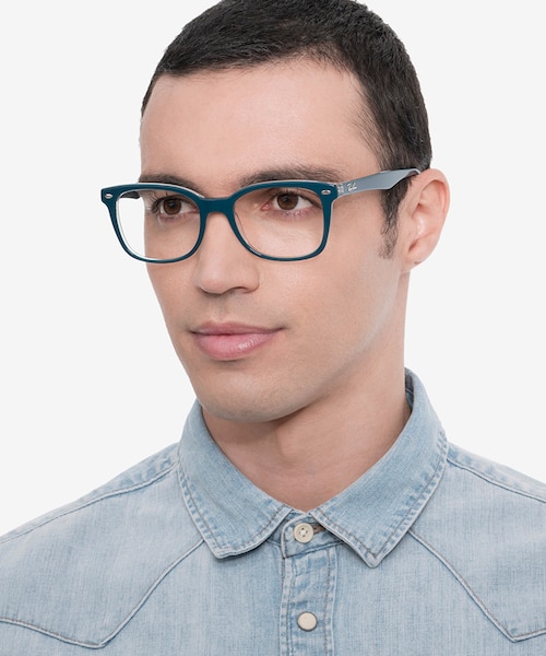 Ray-Ban RB5285 Blue AcetateEyeglass Frames for Men from EyeBuyDirect