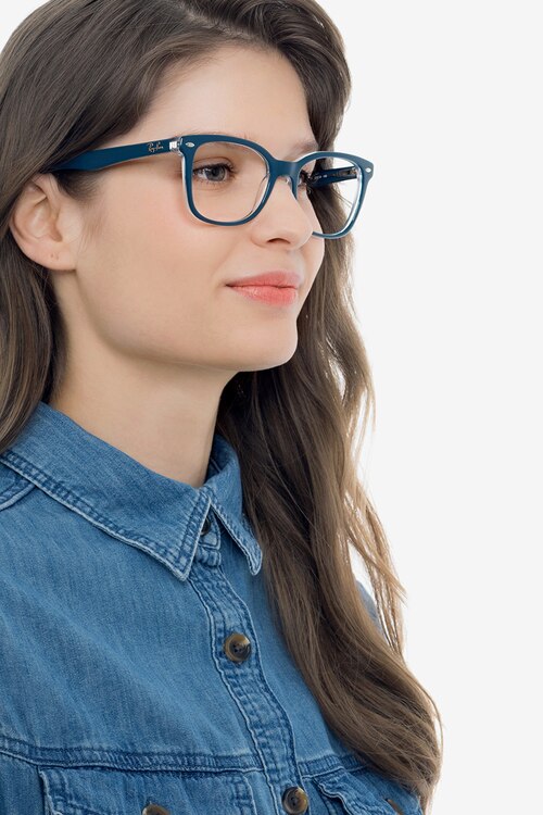 Ray-Ban RB5285 Blue AcetateEyeglass Frames for Women from EyeBuyDirect