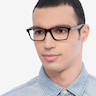 Ray-Ban RB7025 Shiny Black PlasticEyeglass Frames for Men from EyeBuyDirect