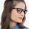 Ray-Ban RB7025 Shiny Black PlasticEyeglass Frames for Women from EyeBuyDirect