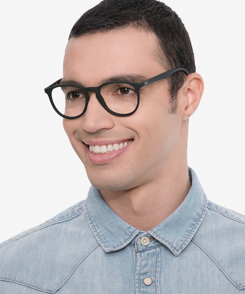 Ray-Ban RB7046 Black PlasticEyeglass Frames for Men from EyeBuyDirect