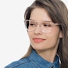 Ray-Ban RB7046 Clear & Pink Beige PlasticEyeglass Frames for Women from EyeBuyDirect