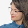 Ray-Ban RB7047 Clear & Gray PlasticEyeglass Frames for Women from EyeBuyDirect