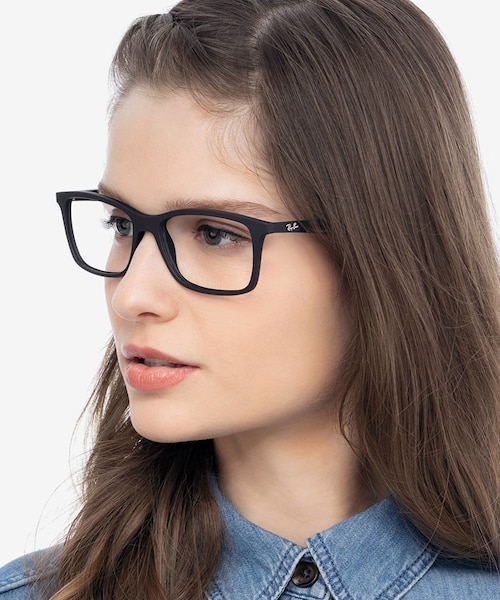 Ray-Ban RB7047 Black PlasticEyeglass Frames for Women from EyeBuyDirect