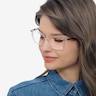 Ray-Ban RB7047 Clear & Gray PlasticEyeglass Frames for Women from EyeBuyDirect