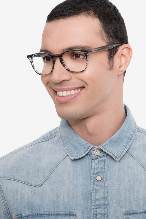 Ray-Ban RB7159 Blue PlasticEyeglass Frames for Men from EyeBuyDirect