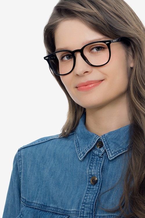 Ray-Ban RB7159 Black PlasticEyeglass Frames for Women from EyeBuyDirect
