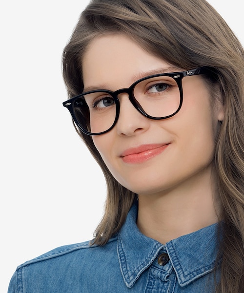 Ray-Ban RB7159 Black PlasticEyeglass Frames for Women from EyeBuyDirect