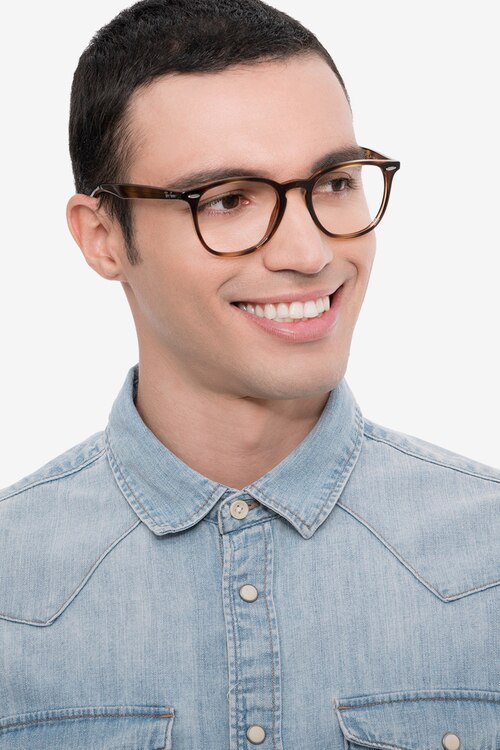 Ray-Ban RB7159 Tortoise PlasticEyeglass Frames for Men from EyeBuyDirect