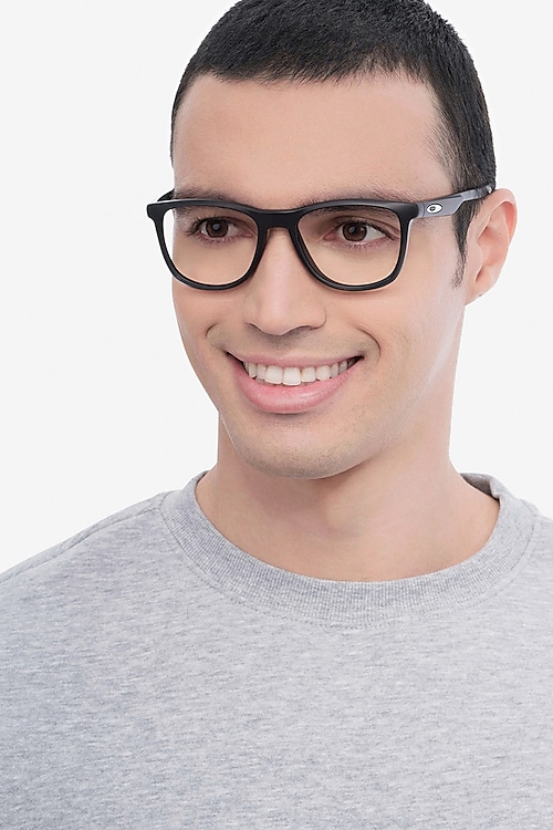 Damn it pain Traveling merchant Oakley Trillbe X - Rectangle Matte Black Frame Glasses For Men |  Eyebuydirect