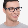 Oakley Chamfer Squared Universe Blue PlastiqueMontures de lunettes de vue pour Hommes d'EyeBuyDirect