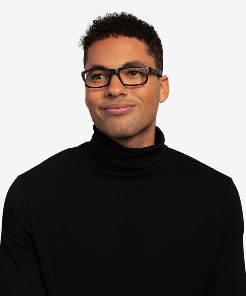 Oakley Currency Satin Black PlasticEyeglass Frames for Men from EyeBuyDirect
