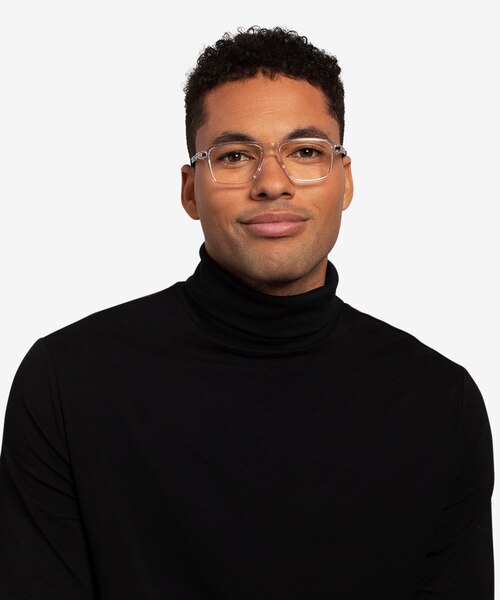 Oakley Wheel House Polished Clear PlasticEyeglass Frames for Men from EyeBuyDirect