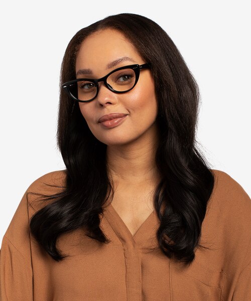 Ray-Ban Nina Black AcetateEyeglass Frames for Women from EyeBuyDirect