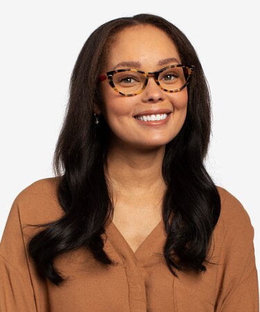 Tortoise Red Ray-Ban Nina -  Acetate Eyeglasses