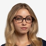 Ray-Ban RB5382 Striped Havana AcetateEyeglass Frames for Women from EyeBuyDirect