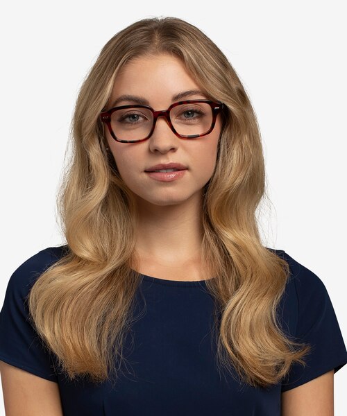 Ray-Ban RB5382 Red Havana AcetateEyeglass Frames for Women from EyeBuyDirect