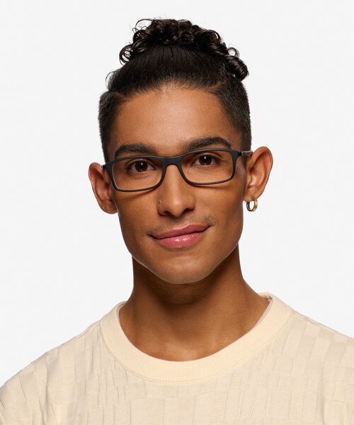 Ray-Ban RB7017 Black PlasticEyeglass Frames for Men from EyeBuyDirect