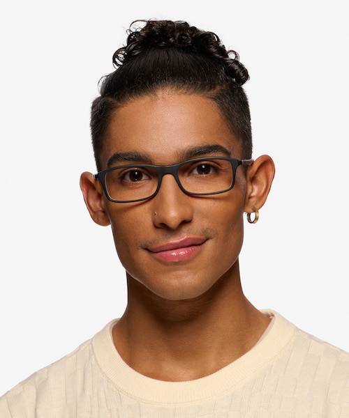 Ray-Ban RB7017 Black PlasticEyeglass Frames for Men from EyeBuyDirect