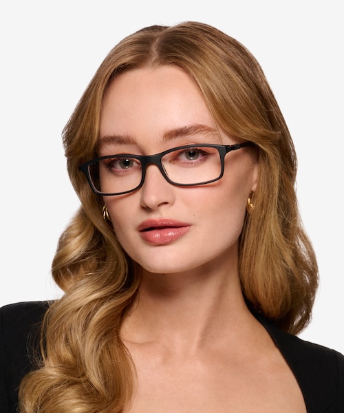 Ray-Ban RB7017 Black PlasticEyeglass Frames for Women from EyeBuyDirect